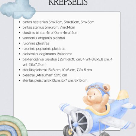 Keliaujančio vaiko vaistinėlė